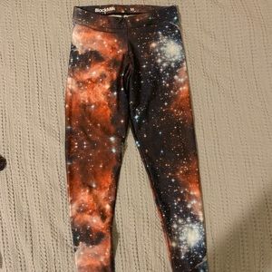 Blackmilk Red Galaxy Leggings Sz M